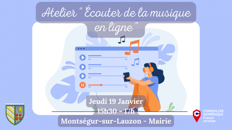 Atelier Découverte "Écouter de la musique en ligne"